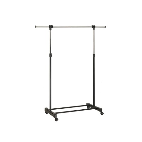 Perchero unilux extensible con 4 ruedas giratorias ajustable altura negro/cromado 80/150 x