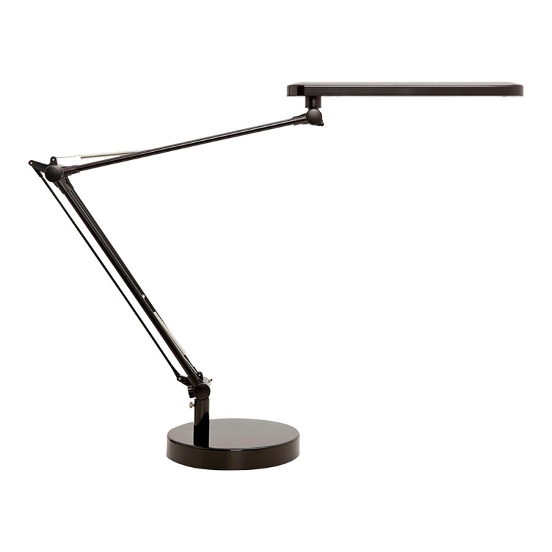Lampara de escritorio unilux led 7w 665lm cabezal giro 360ºbrazo 3 articulaciones negro/madera