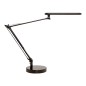 Lampara de escritorio unilux led 7w 665lm cabezal giro 360ºbrazo 3 articulaciones negro/madera