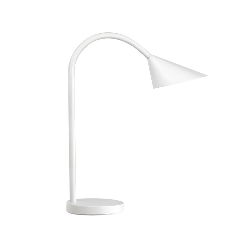 Lampara de escritorio unilux led 6w 625lm brazo flexible blanco
