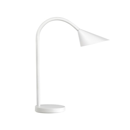 Lampara de escritorio unilux led 6w 625lm brazo flexible blanco