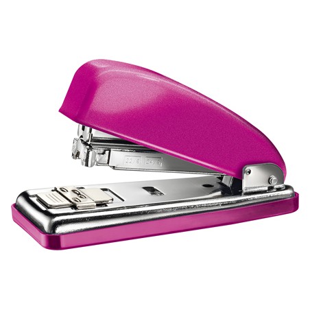 Grapadora petrus 226 classic wow fucsia metalizado capacidad 30 hojas en blister