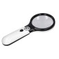 Lupa q-connect electrica aro abs 75 mm 3 aumentos 3 bombillas led lente 70 mm