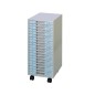 Archivador metalico clen 20 bandejas plastico de 2,5 cm de altura con ruedas color gris claro 680x303x371 mm Archivador metalico clen 20 bandejas plastico de 2,5 cm de altura con ruedas color gris claro 680x303x371 mm