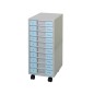 Archivador metalico clen 10 bandejas plastico de 5,5 cm de altura con ruedas color gris claro 680x303x371 mm Archivador metalico clen 10 bandejas plastico de 5,5 cm de altura con ruedas color gris claro 680x303x371 mm