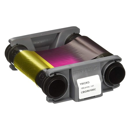 Cinta para impresora de tarjeta badgy color para 100 impresiones