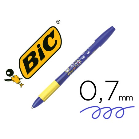 Boligrafo bic gelocity illusion borrable azul punta de 0,7 mm