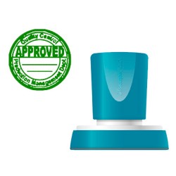Sello x'stamper quix personalizable color verde redondo diametro 38 mm q-53