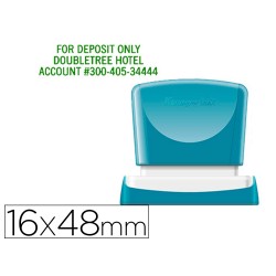 Sello x'stamper quix personalizable color verde medidas 16x48 mm q-11