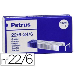 Grapas petrus nº 22/6 galvanizada caja de 1000 unidades