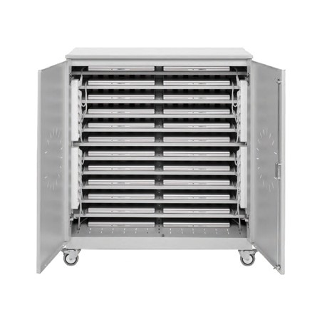 Armario metalico iorder con ruedas para almacenamiento y carga 24/36 portatiles/netbooks color