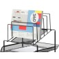 Bandeja clasificadora sobres q-connect kf17296 metalica rejilla negra 3 bandejas 300x350x420 mm