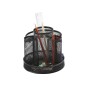 Organizador sobremesa q-connect kf17294 metalico giratorio rejilla negra 165x165x160 mm