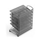Bandeja sobremesa q-connect kf17289 metalica rejilla negra 6 bandejas 325x230x390 mm