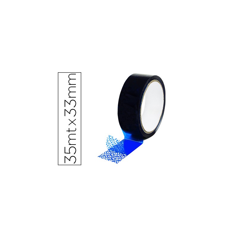Cinta seguridad q-connect precinto postal azul 35 m x 33 mm