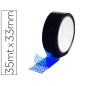 Cinta seguridad q-connect precinto postal azul 35 m x 33 mm