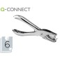Taladrador q-connect kf18765 de tenaza metalico cromado 1 taladro abertura 6 mm capacidad 6 hojas Taladrador q-connect kf18765 de tenaza metalico cromado 1 taladro abertura 6 mm capacidad 6 hojas