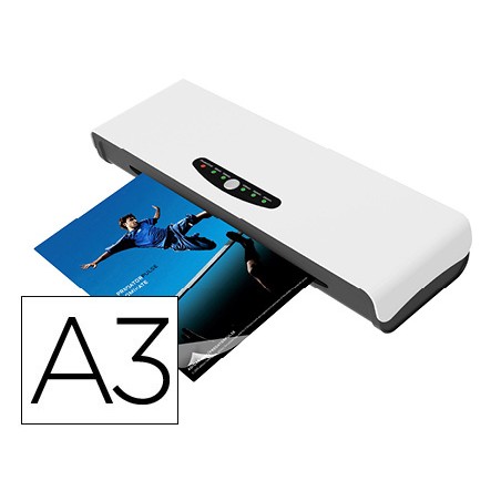 Plastificadora q-connect din a3 alto rendimiento frio/ caliente cuatro rodillos hasta 250 mc