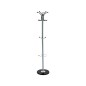 Perchero metalico q-connect gris de pie 10 colgadores y paraguero 174x40cm