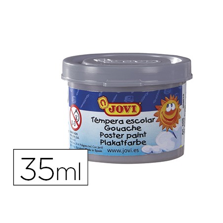 Tempera escolar jovi 35 ml color plata