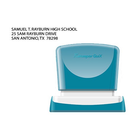 Sello x'stamper quix personalizable color negro medidas 14x60 mm q-14
