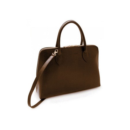 Maletin para portatil zerimar piel vacuno marron con cremallera asas y correa 26x37x12cm