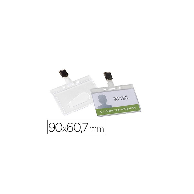 10 Unidades - Identificador q-connect rigido plastico acabado brillante con pinza kf14148 9x6,7 cm