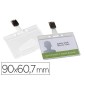 10 Unidades - Identificador q-connect rigido plastico acabado brillante con pinza kf14148 9x6,7 cm