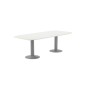 Mesa de reunion rocada meeting 3003at04 estructura columna doble acero gris tablero madera blanco