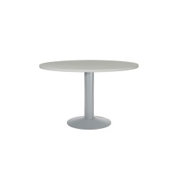 Mesa de reunion rocada meeting 3006at02 estructura columna acero gris tablero madera gris 120 cm diametro
