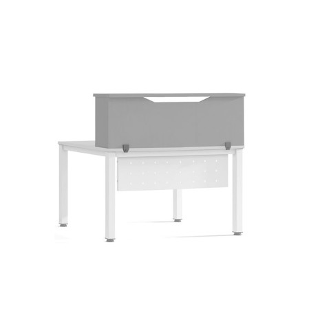 Mostrador de altillo rocada valido para mesas work metal executive 180x30x40 cm acabado an02 gris/gris