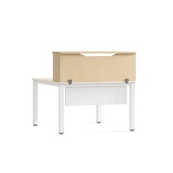 Mostrador de altillo rocada valido para mesas work metal executive 160x30x40 cm acabado aa01 haya/haya