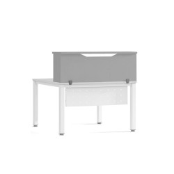 Mostrador de altillo rocada valido para mesas work metal executive 140x30x40 cm acabado an02 gris/gris