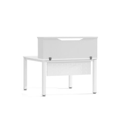 Mostrador de altillo rocada valido para mesas work metal executive 100x30x40 cm acabado aw04 blanco/blanco