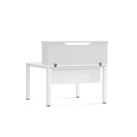 Mostrador de altillo rocada valido para mesas work metal executive 100x30x40 cm acabado aw04 blanco/blanco