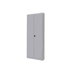 Armario metalico rocada dos puertas batientes incluye cuatro balda 102x198x45 cm acabado ac00 gris/gris