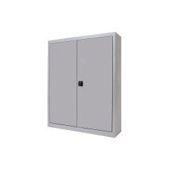 Armario metalico rocada dos puertas batientes incluye dos balda 102x105x45 cm acabado ac00 gris/gris
