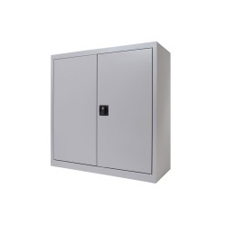 Armario metalico rocada dos puertas batientes incluye una balda 80x70x45 cm acabado ac00 gris/gris