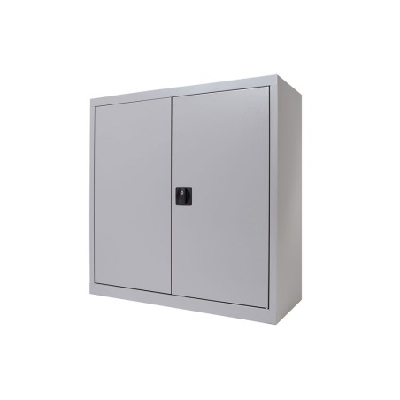 Armario metalico rocada dos puertas batientes incluye una balda 80x70x45 cm acabado ac00 gris/gris