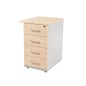 Cajonera rocada con cuatro cajones serie store 60x47x74 cm acabado gris/haya