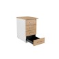 Cajonera rocada con cuatro cajones serie store 60x47x74 cm acabado gris/haya