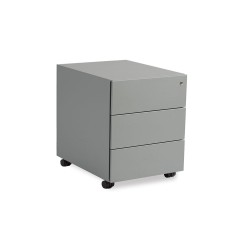 Cajonera metalica rocada con tres cajones serie store 53x42x58 cm acabado ac00 gris/gris