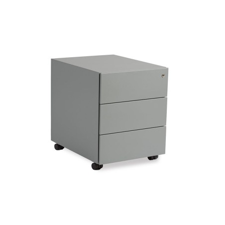 Cajonera metalica rocada con tres cajones serie store 53x42x58 cm acabado ac00 gris/gris