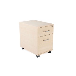 Cajonera rocada con un cajon y un carpetero serie store 60x40x60 cm acabado haya/haya