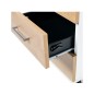 Cajonera rocada con tres cajones serie store 60x40x60 cm acabado gris/haya