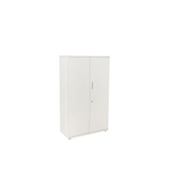 Armario rocada con tres estantes y dos puertas serie store 156x90x45 cm acabado blanco/blanco