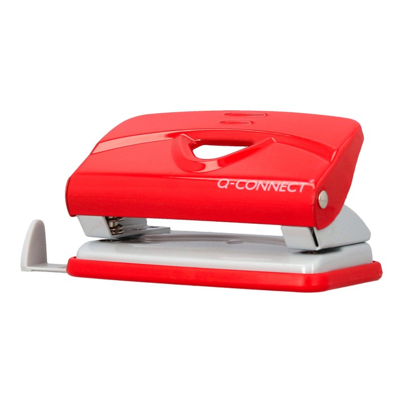 Taladrador q-connect kf14216 rojo abertura 1 mm capacidad 10 hojas