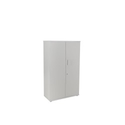 Armario rocada con tres estantes y dos puertas serie store 156x90x45 cm acabado gris/gris
