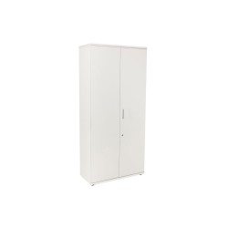 Armario rocada con cuatro estantes y dos puertas serie store 195x90x45 cm acabado aw04 blanco/blanco