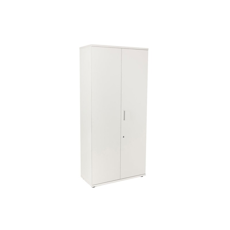 Armario rocada con cuatro estantes y dos puertas serie store 195x90x45 cm acabado aw04 blanco/blanco